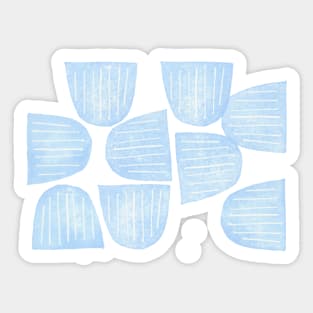 Light Blue Scattered Half Moons Sticker